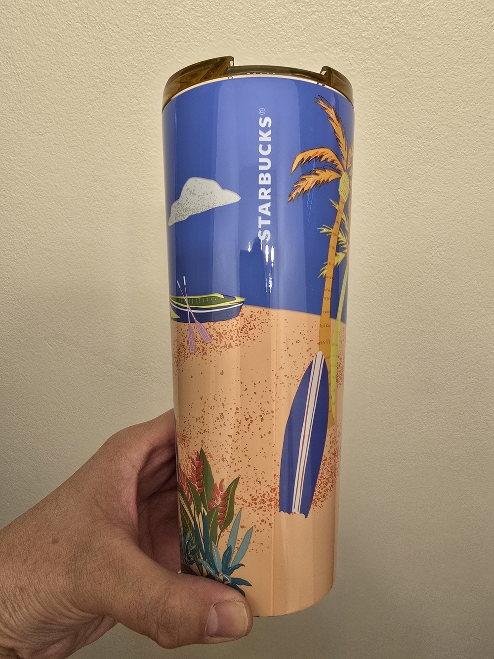 NWT Starbucks 2026 LATAM Summer Beach Scene Stainless Steel Tumbler